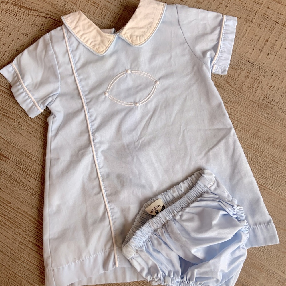 The Oaks Apparel boys baby blue set size 3M